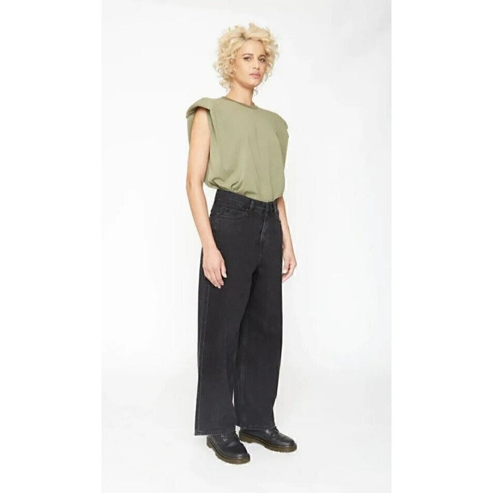 Sandrine Rose X Free People Black Wide Curve Leg Jeans  Women's Size 26 NWT